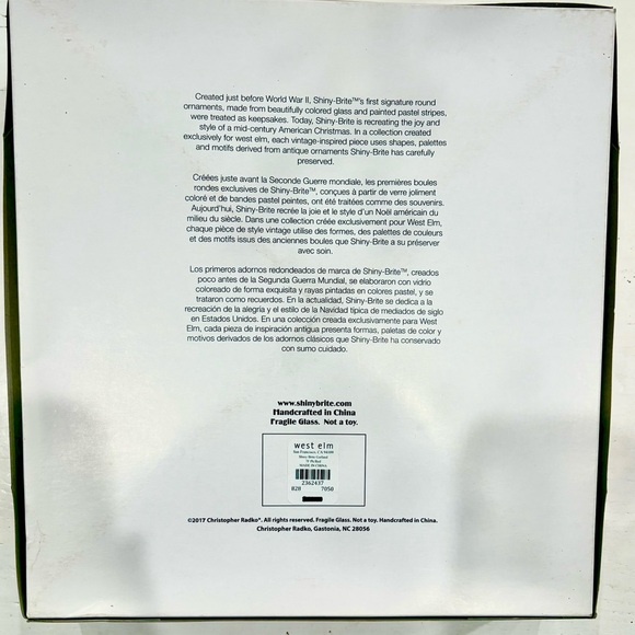 (2 boxes) Christopher Radko Shiny Brite Glass Christmas Tree Garland - Picture 3 of 5